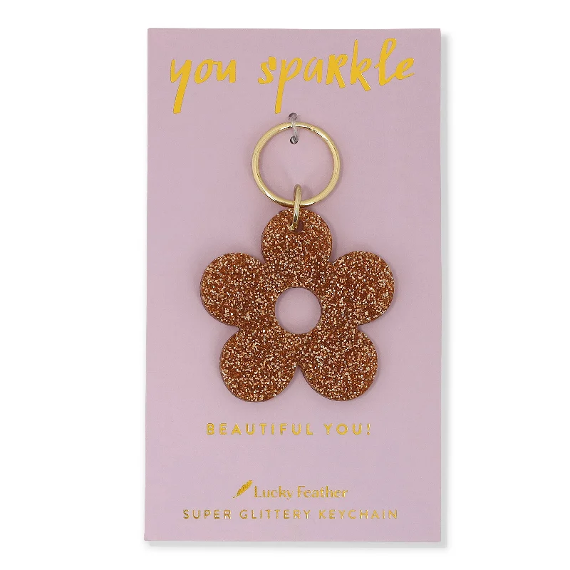 Glitter Keychain - Flower