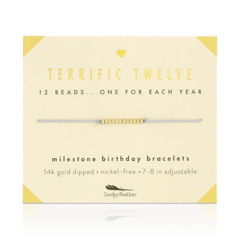 Milestone Birthday Bracelet - Terrific Twelve