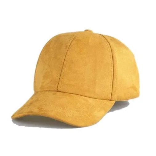 Classy Men Suede Cap Yellow