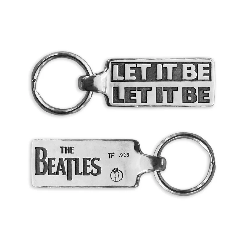 The Beatles- Let It Be- Sterling Silver Keychain & Pin Set