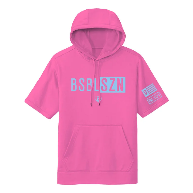 BSBL-SZN Short Sleeve Hoodie V2 - Cotton Candy Pink