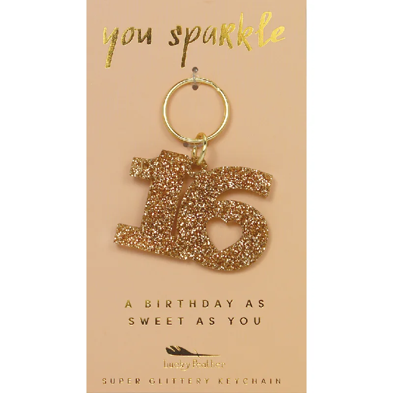 Glitter Keychain - Sweet 16