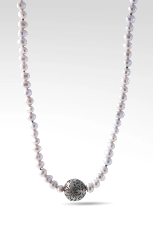 Beaded Platinum Freshwater Pearl Necklace™ in Janyl Adair