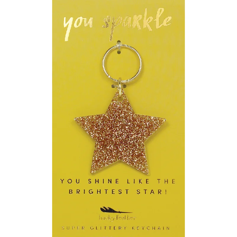 Glitter Keychain - Star