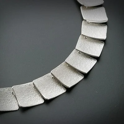 Geometric shapes silver necklace