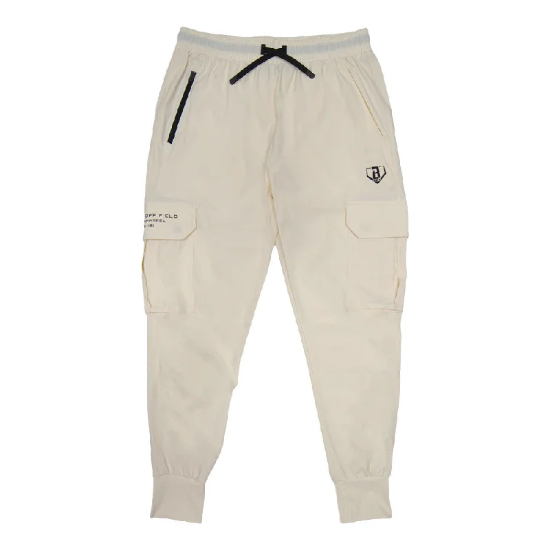 Pro Series Long Cuff Cargo Performance Joggers - Bone/Black