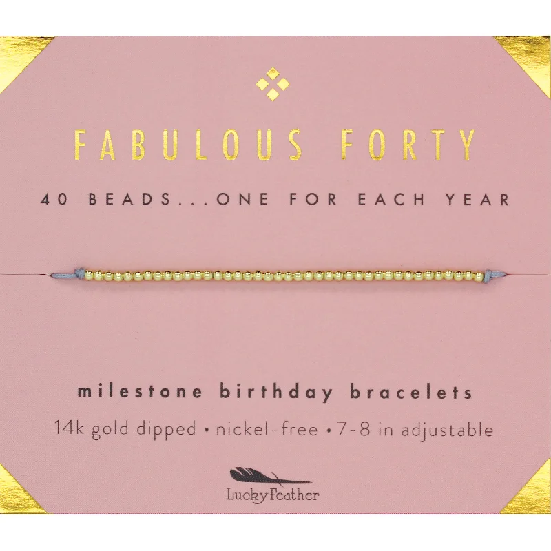 Milestone Birthday Bracelet - Fabulous Forty