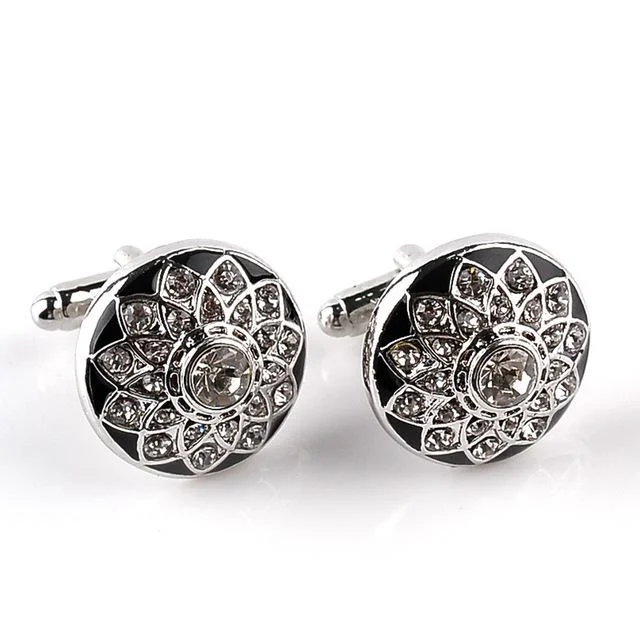 Classy Men Cufflinks Platinum Rose