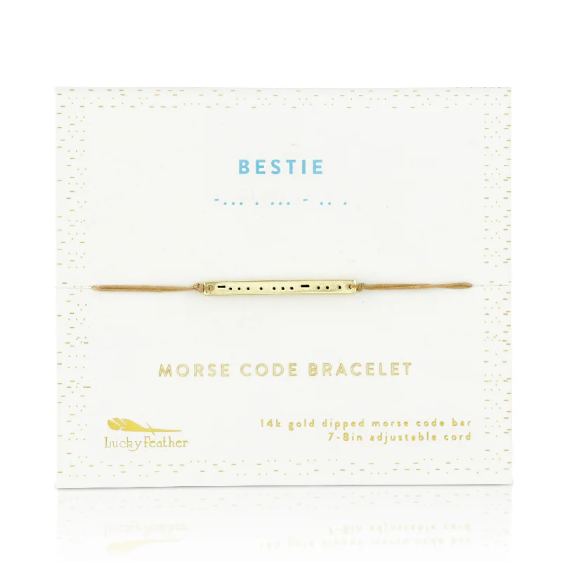 Morse Code Bar Bracelet - Bestie