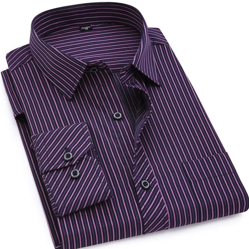 Purple Striped Dress Shirt | Modern Fit | Sizes 38-48