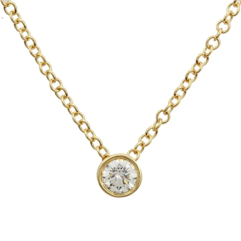 Bezel Diamond Necklace