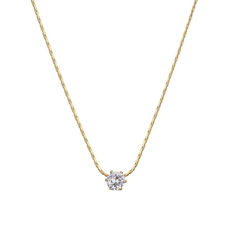 Petite Solitaire Necklace