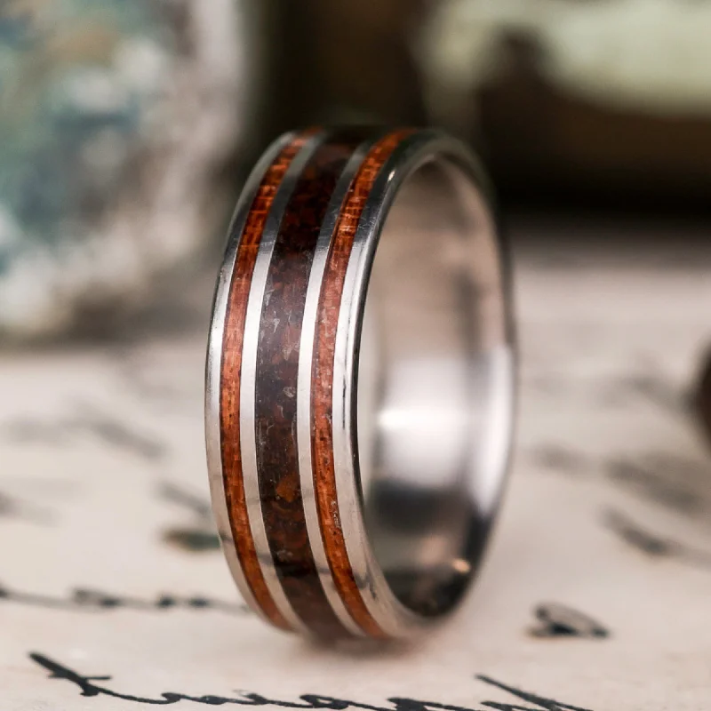 (In-Stock) The Campfire | Titanium Wedding Band - Size 9.75 | 7mm Wide