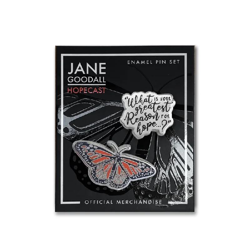 Jane Goodall- Hopecast- Enamel Pin Set