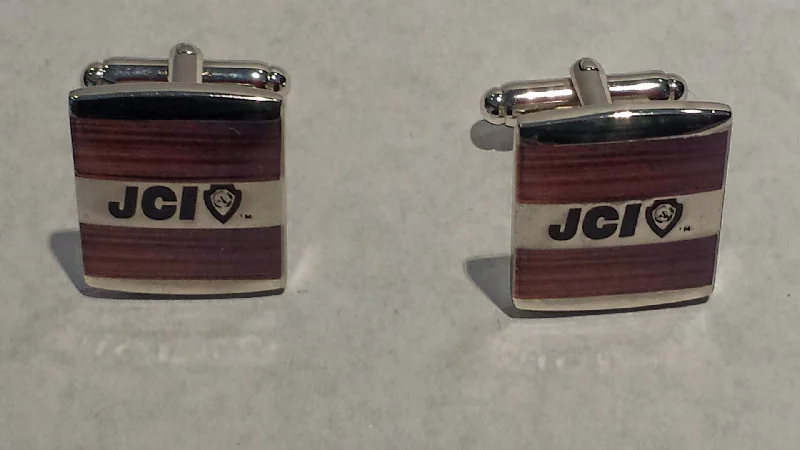 Wood & Silver Cufflinks