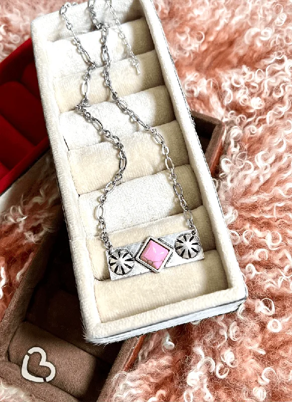 Alina Pink Starburst Necklace