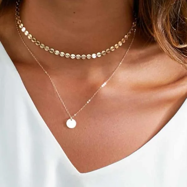 Women Charm Choker Necklace