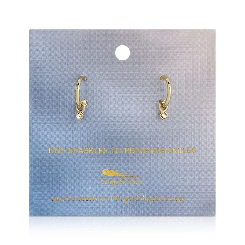 Tiny Sparkles - Crystal Hoops