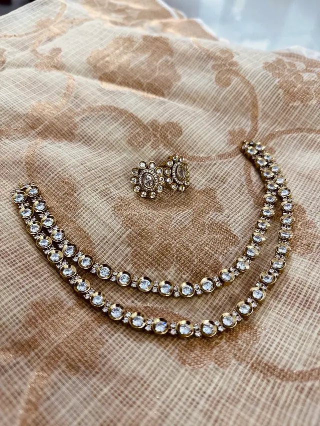 Nitara AD Double Layered Necklace