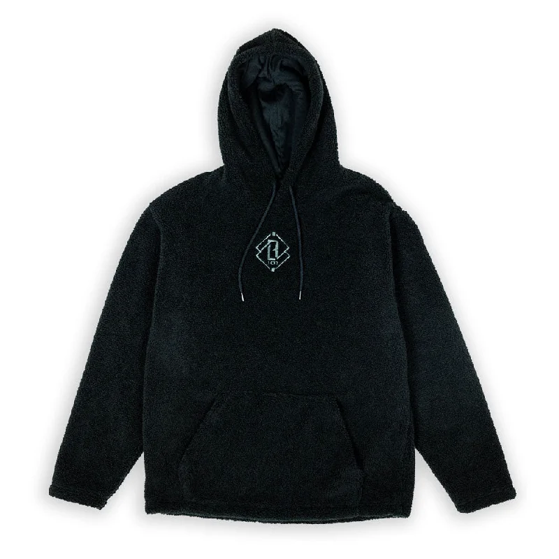 Diamond Sherpa Hoodie - Black