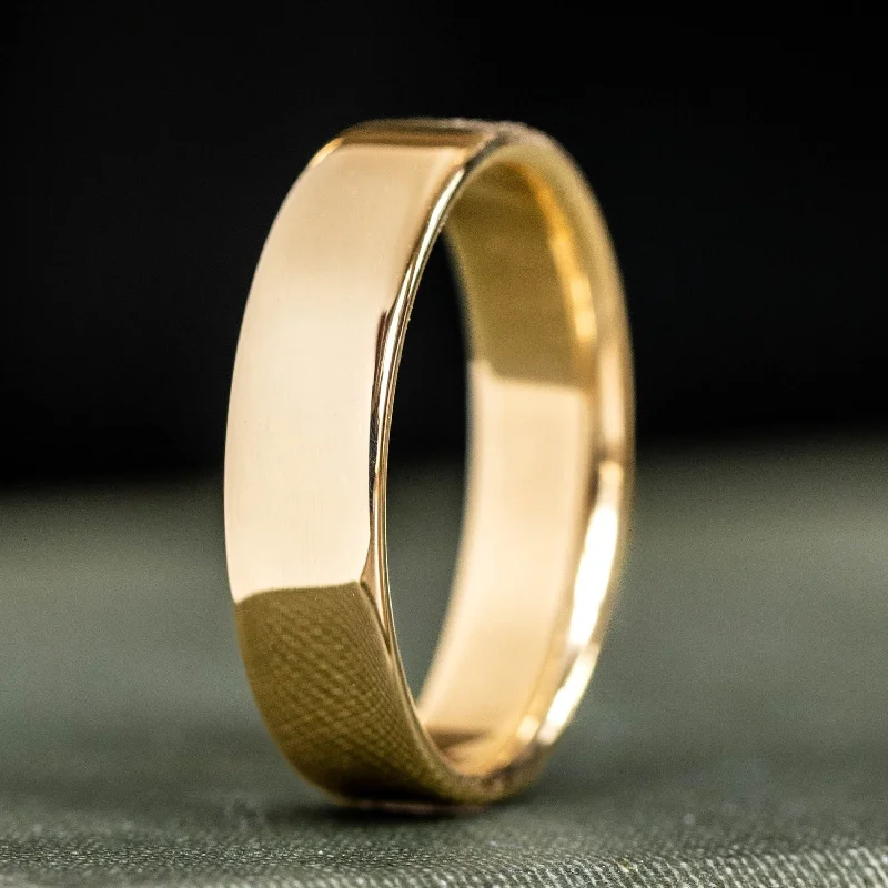 (In-Stock) The Architect | Men's Classic 14k Yellow Gold Wedding Band - Size 10.5 | 5mm Wide