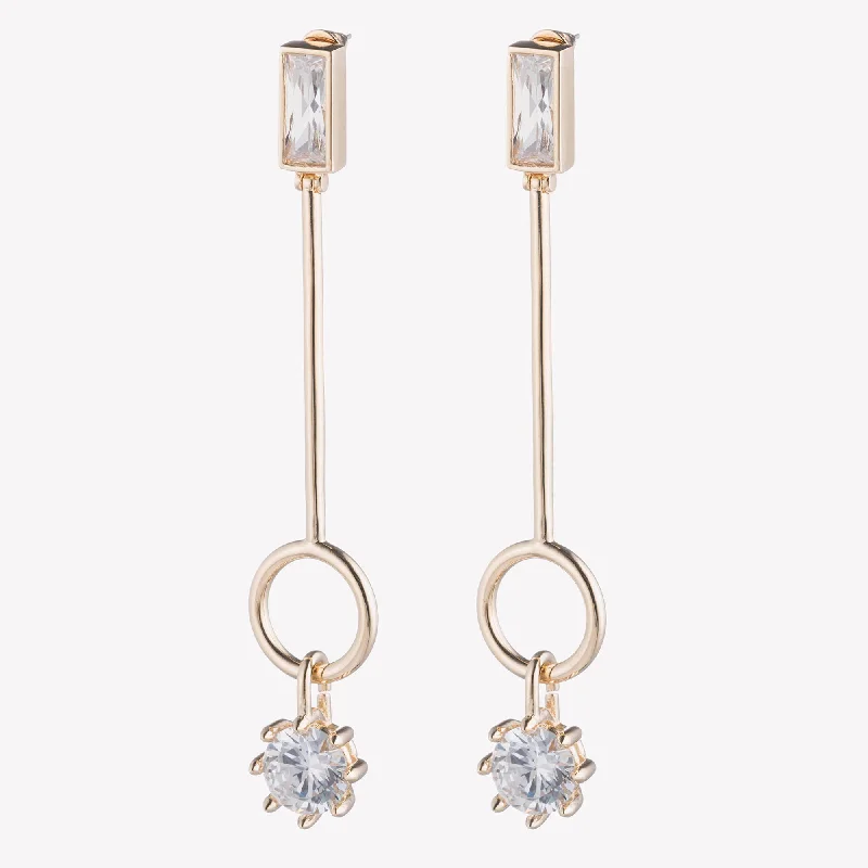 BAGUETTE ESTATE LINE EARRINGS