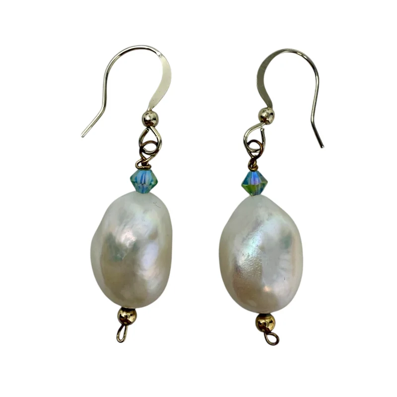 Baroque Pearl & Bead Dangle Earrings By Unbranded