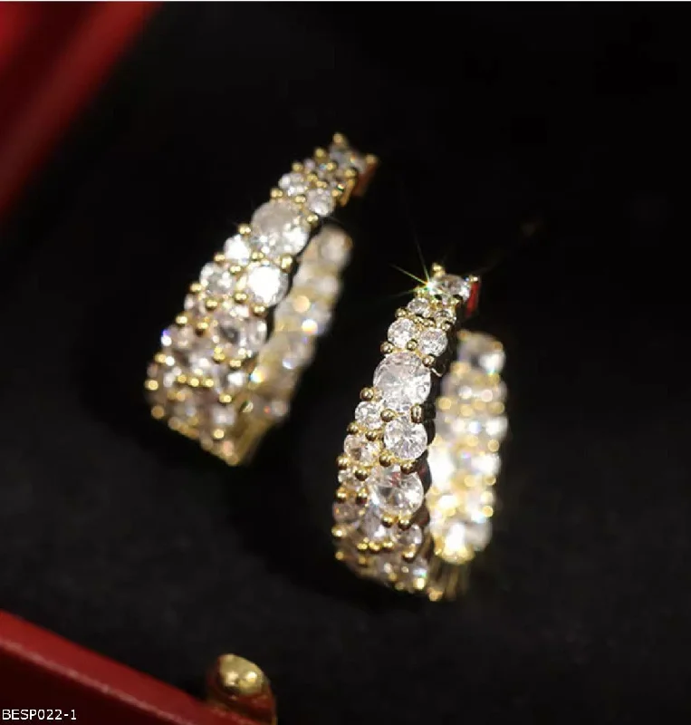 Premium full zircon earrings