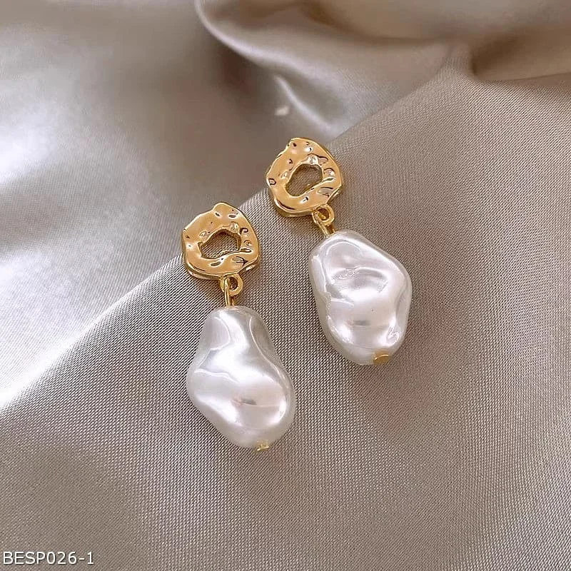 French Baroque faux pearl  earrings