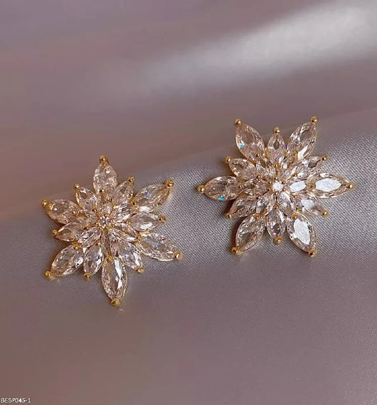 Cystal flower earrings