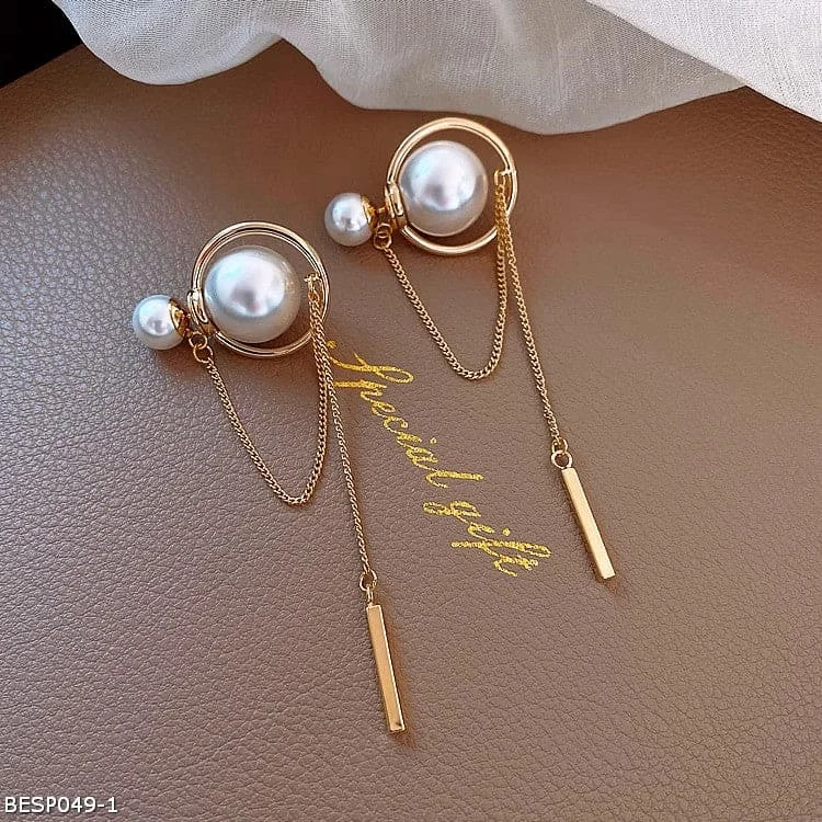 Premium pearl tassel earrings