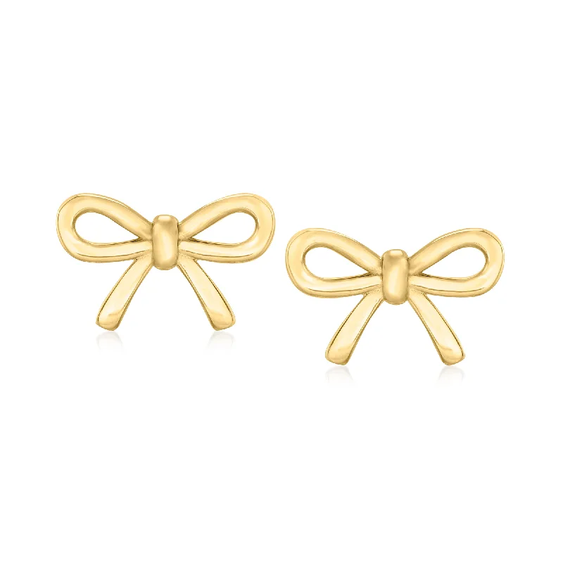 Canaria 10kt Yellow Gold Ribbon Earrings