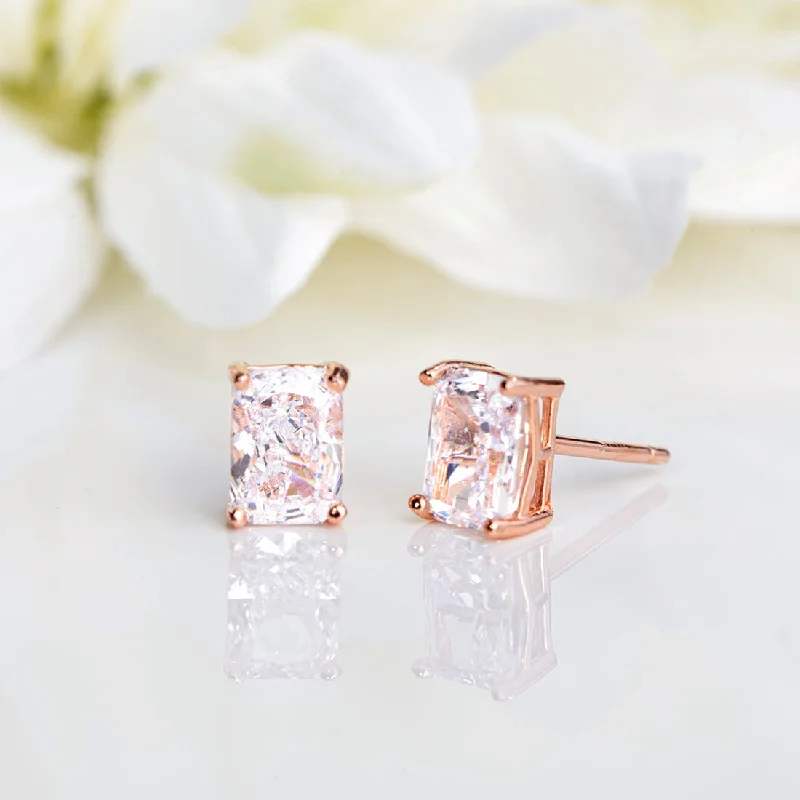 Chic Rose Gold Plated 925 Sterling Silver Earrings