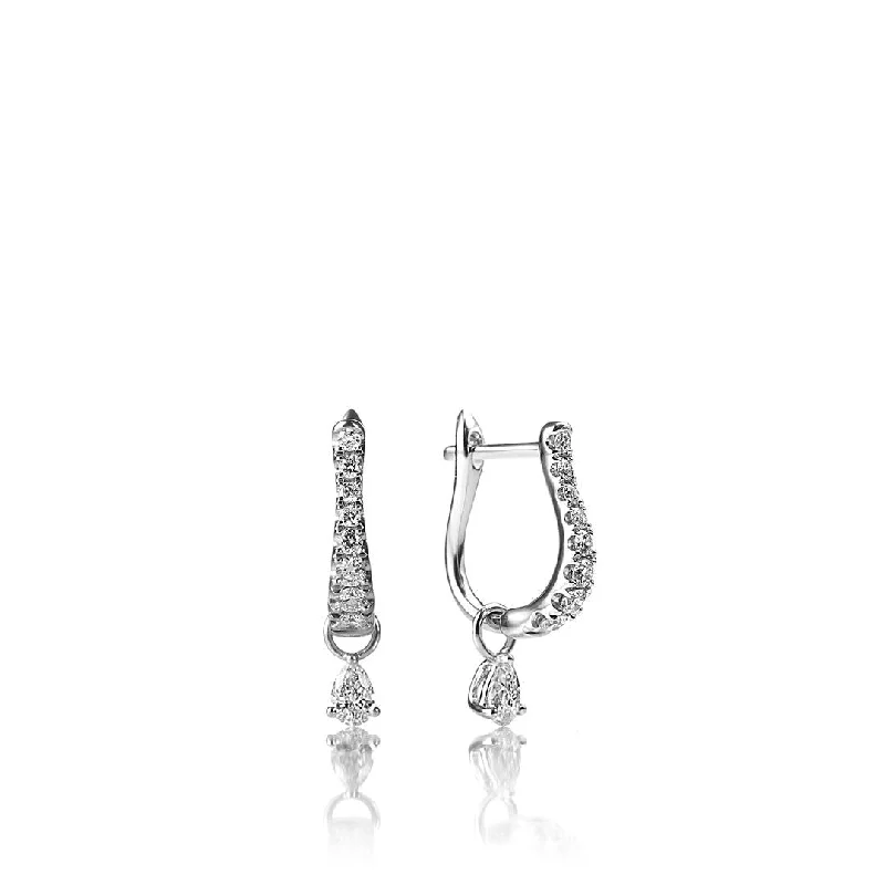 Conscious One Drop 18K Gold, Rosegold or Whitegold Earrings w. Diamonds