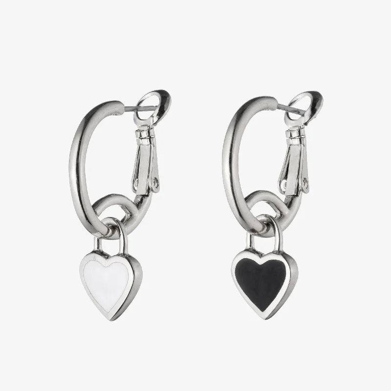 HEART HOOP EARRINGS