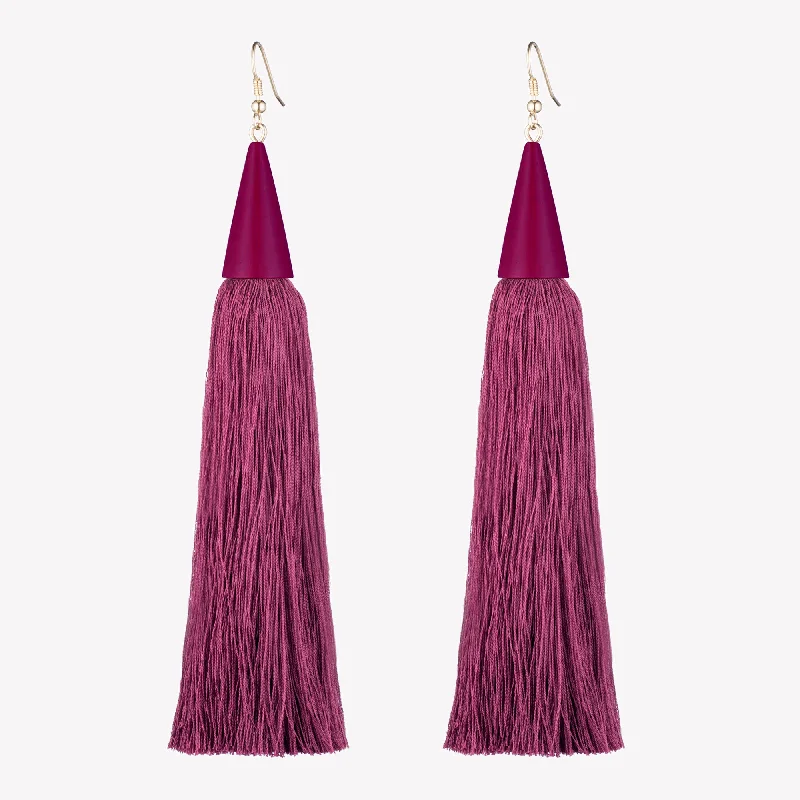 SILK TASSEL EARRINGS