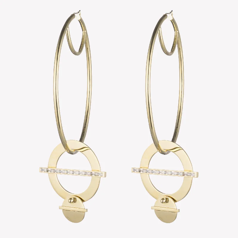 CROSSBAR HOOP EARRINGS