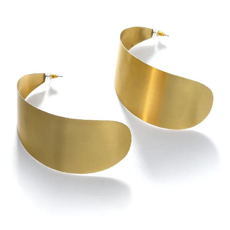 Gold Plated Designer Geometric Hoops