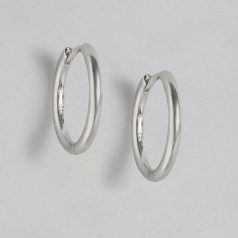 Minimal Hoop n Loop 925 Sterling Silver Earrings