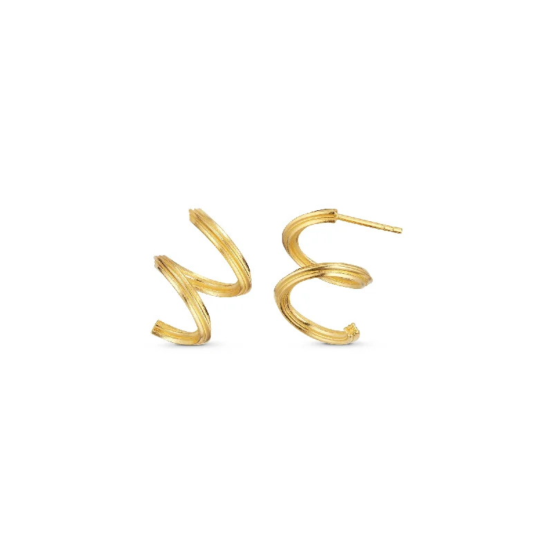 Spiral Gold Plated Earrings