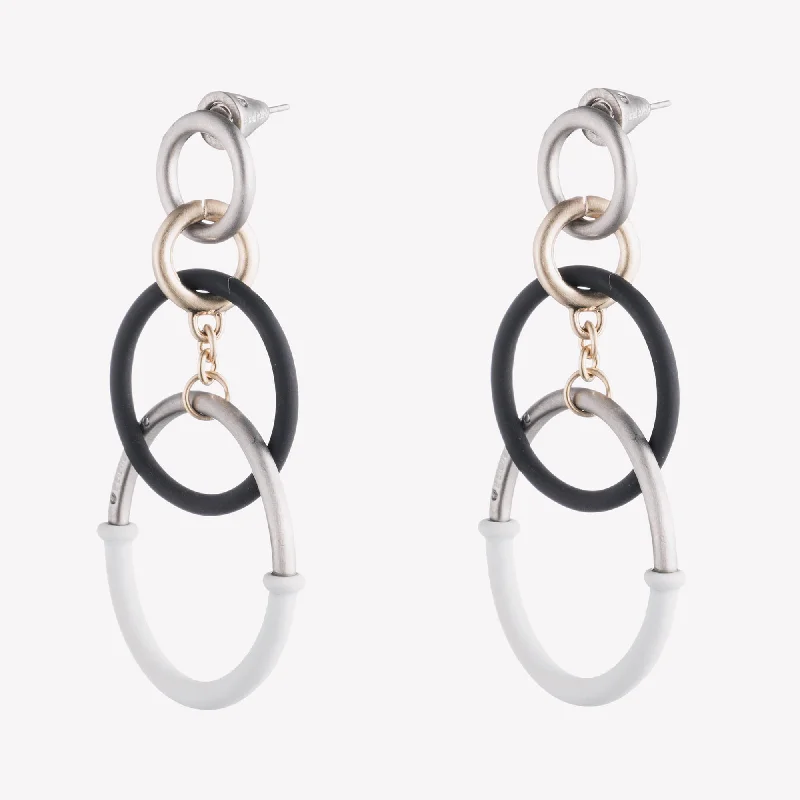 TRI-TONE HOOP EARRINGS