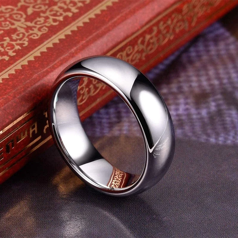 2/4/6/8mm Tungsten Carbide Rings for Women Men Wedding Engagement Bands Polished Shiny Engraving Comfort Fit Gifts for Him Her