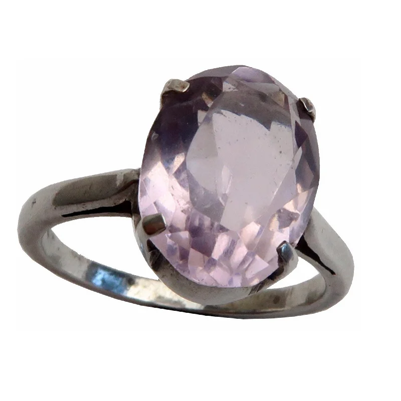 Amethyst Ring Spiritual Sparkle Sterling Silver Filled