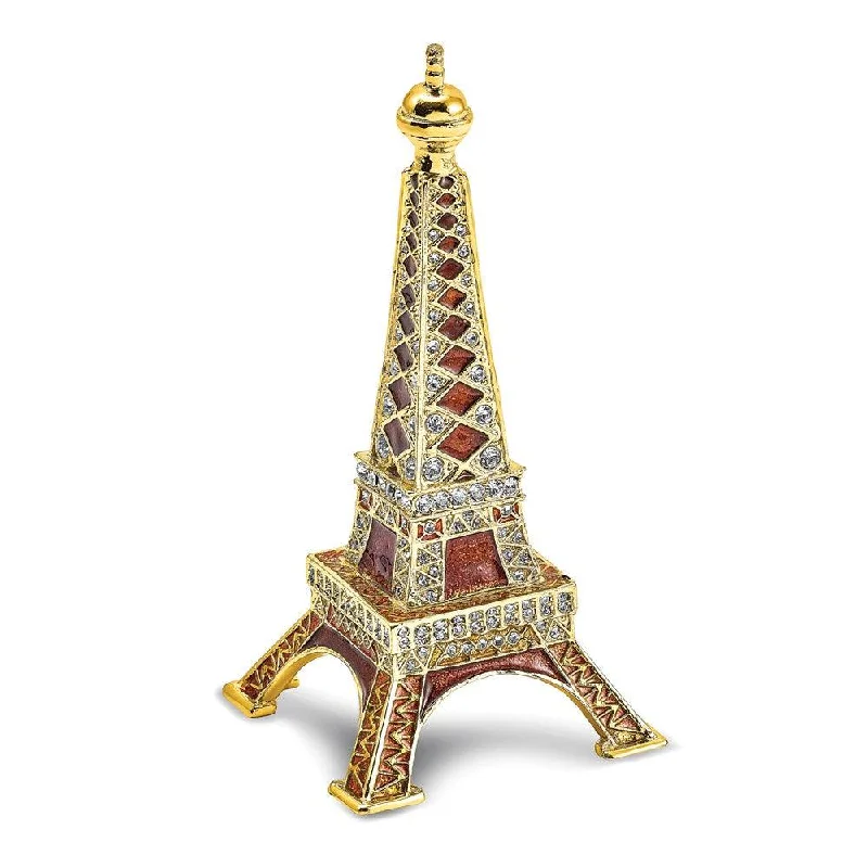 Bejeweled PARIS Eiffel Tower Ring Holder Trinket Box