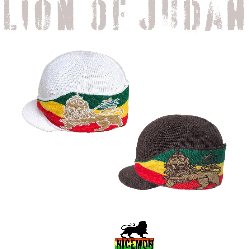 Conquering Lion Of Judah Rasta Caps Kufi Hat Beanie Hat Cap Reggae Marley S/M