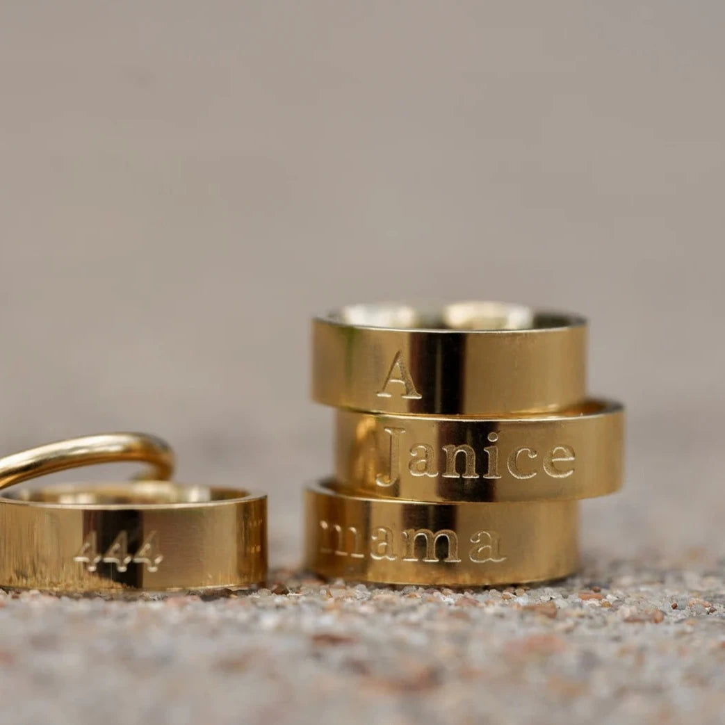 Gold Band Ring - Mama