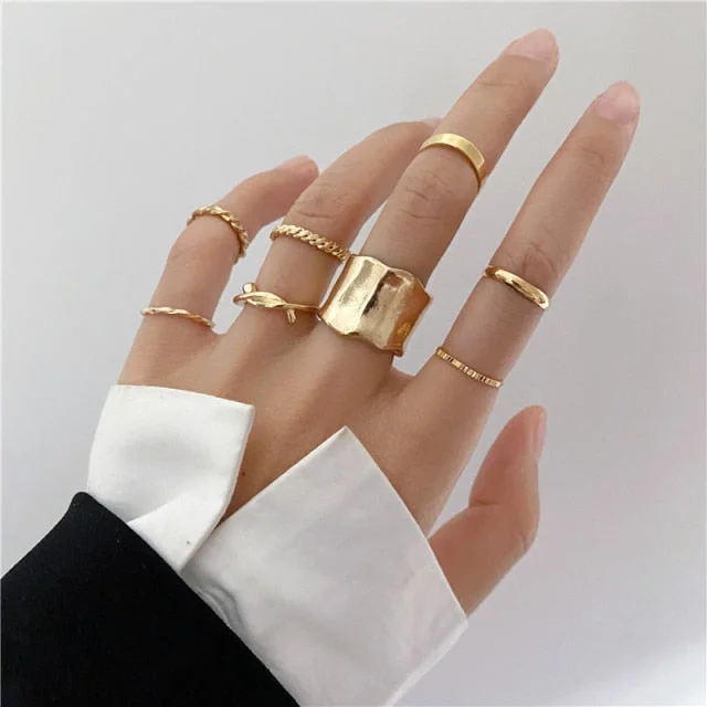 Rings For Women | Friendship Rings | Couple Rings Set | Adjustable Ring Set for Lover | Couple Promise Ring | Wedding Ring | Open Cuff Rings