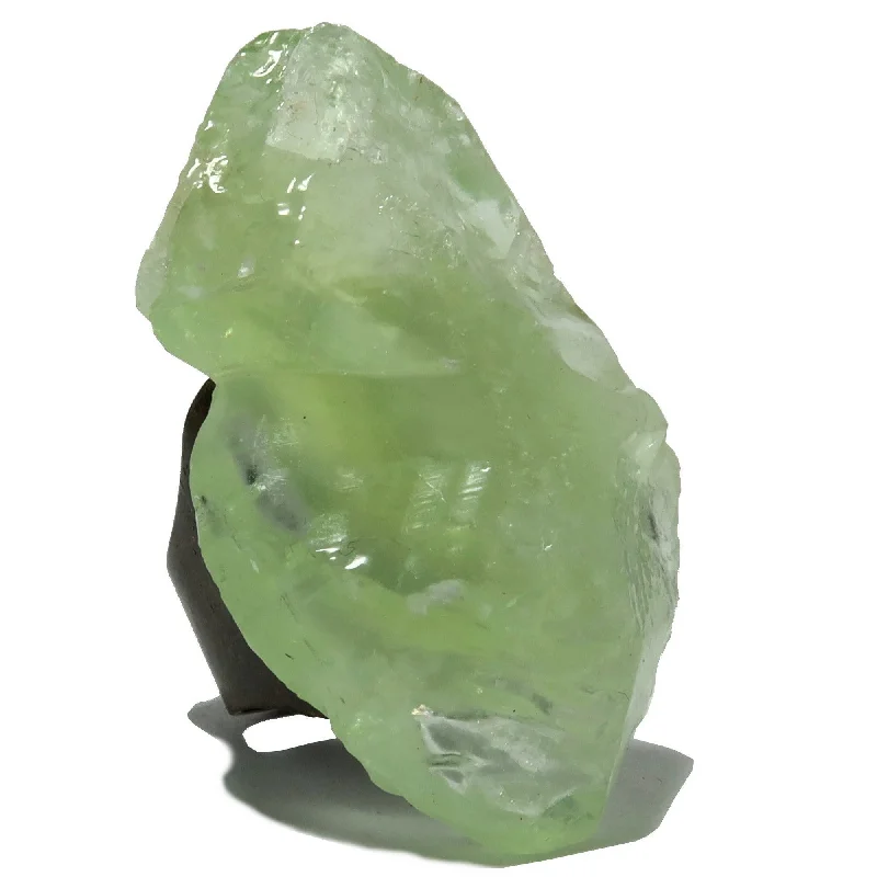 Green Calcite Ring Rock Candy Bronze Adjustable