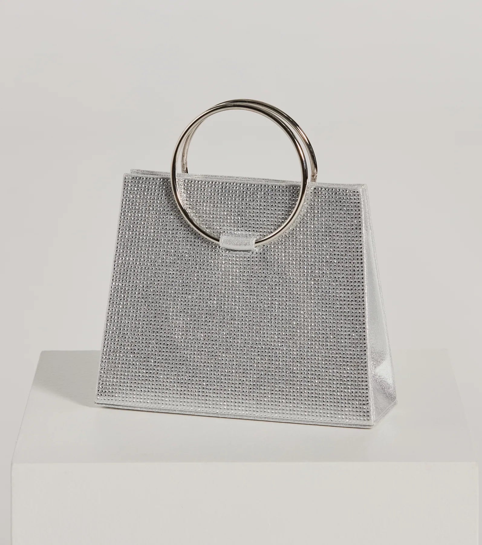 Party Mode Rhinestone O-Ring Purse