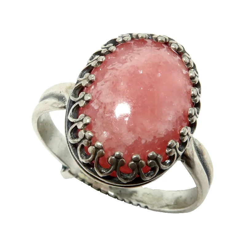 Rhodochrosite Ring Venus Gem Sterling Silver Adjustable